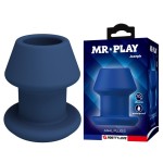 MR PLAY - JACK BLEU PLUG ANAL CREUX EN SILICONE, TAILLE S